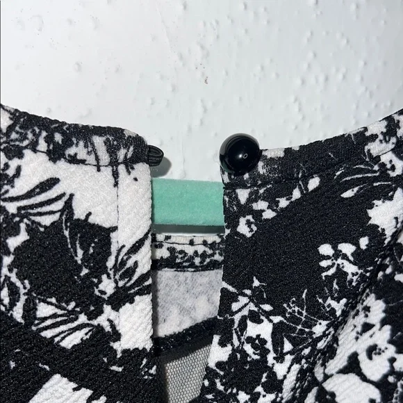 Xhilaration Black and White Cowl Neck Sheath Midi Dress - Picture 6 of 9